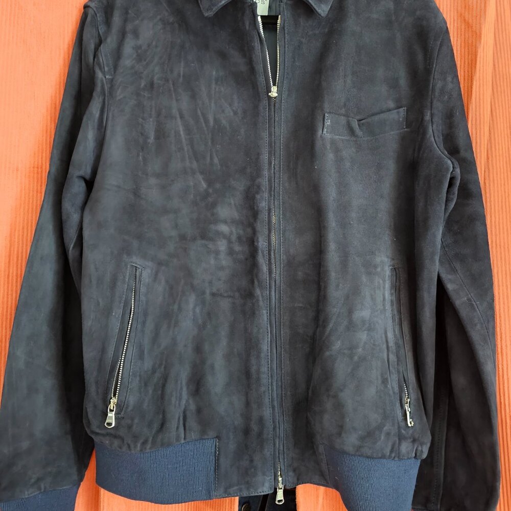 Eidos Suede Bomber Jacket w/ Tags - Picture 2 of 8